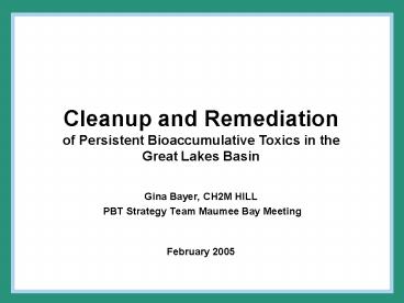 Gina Bayer, CH2M HILL