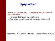 Epigenetics
