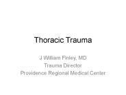 Thoracic Trauma