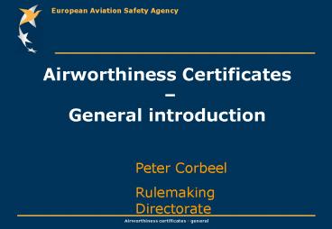 Airworthiness Certificates 