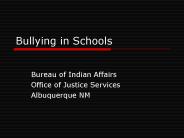 Bullying in Schools