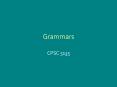Grammars PowerPoint PPT Presentation