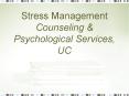 Stress Management Counseling PowerPoint PPT Presentation