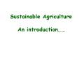 Sustainable Agriculture PowerPoint PPT Presentation