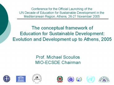 The conceptual framework of Education for Sustainable Development: Evolution and Development up to Athens, 2005