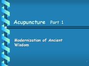 Acupuncture Part 1