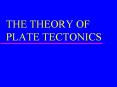 THE THEORY OF PLATE TECTONICS PowerPoint PPT Presentation
