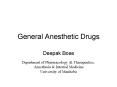 General Anesthetic Drugs PowerPoint PPT Presentation