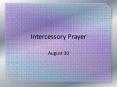 Intercessory Prayer PowerPoint PPT Presentation