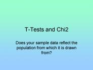 T-Tests and Chi2