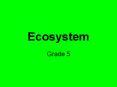 Ecosystem PowerPoint PPT Presentation