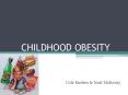 CHILDHOOD OBESITY PowerPoint PPT Presentation