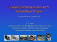 Power Electronics and 42 V Automotive Power PowerPoint PPT Presentation