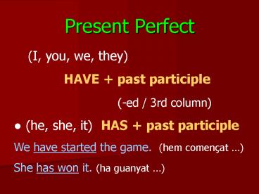 Present Perfect