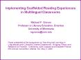 Implementing Scaffolded Reading Experiences in Multilingual Classrooms PowerPoint PPT Presentation