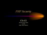 PHP Security