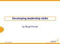 Developing leadership skills PowerPoint PPT Presentation