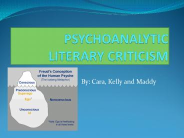 PSYCHOANALYTIC LITERARY CRITICISM