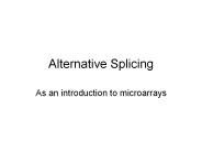 Alternative Splicing