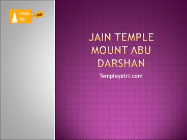 Jain Temple Mount Abu Darshan