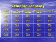 Zebrafish Jeopardy