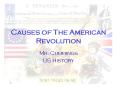 Causes of The American Revolution PowerPoint PPT Presentation