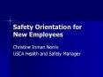 Safety Orientation for New Employees PowerPoint PPT Presentation