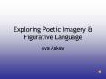 Exploring Poetic Imagery PowerPoint PPT Presentation