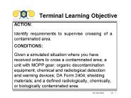 Terminal Learning Objective