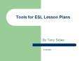 Tools for ESL Lesson Plans PowerPoint PPT Presentation