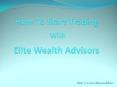 How to Invest In Share Market With Elite Wealth PowerPoint PPT Presentation