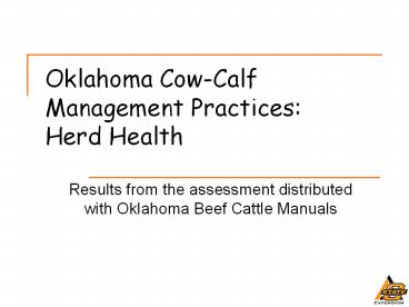Oklahoma Cow-Calf Management Practices: Herd Health