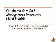 Oklahoma Cow-Calf Management Practices: Herd Health