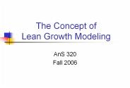 The Concept of Lean Growth Modeling