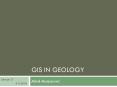 GIS in Geology PowerPoint PPT Presentation