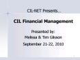CIL Financial Management PowerPoint PPT Presentation