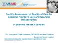 Facility Assessment of Quality of Care for Essential Newborn Care and Neonatal Resuscitation PowerPoint PPT Presentation