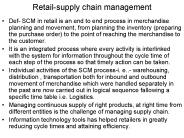 Retail-supply chain management