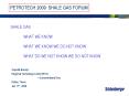 SHALE GAS WHAT WE KNOW WHAT WE KNOW WE DO NOT KNOW WHAT DO WE NOT KNOW WE DO NOT KNOW PowerPoint PPT Presentation