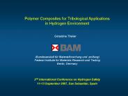 Polymer Composites for Tribological Applications in Hydrogen Environment