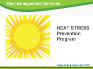 HEAT STRESS Prevention Program