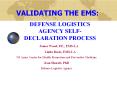 DEFENSE LOGISTICS AGENCY SELF-DECLARATION PROCESS PowerPoint PPT Presentation