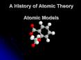 A History of Atomic Theory Atomic Models PowerPoint PPT Presentation