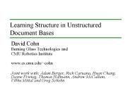 Learning Structure in Unstructured Document Bases