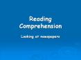 Reading Comprehension PowerPoint PPT Presentation