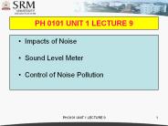 Impacts of Noise