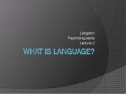 What is language?