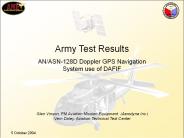 Army Test Results