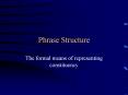Phrase Structure PowerPoint PPT Presentation