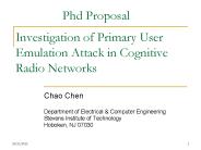 Investigation of Primary User Emulation Attack in Cognitive Radio Networks PowerPoint PPT Presentation